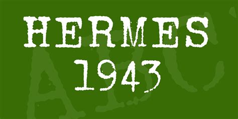 hermes font name|Hermes 1943 font.